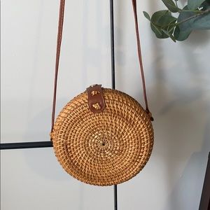 Handwoven Round Rattan Bag